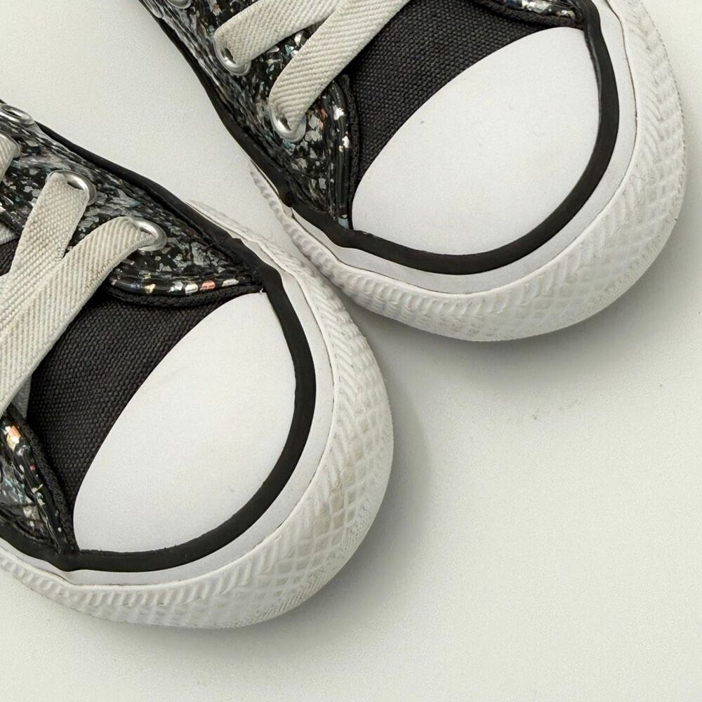 Converse All Star Chuck Taylor Glitter Hook and Loop Slip On Sneakers - US Grade - Picture 2 of 13